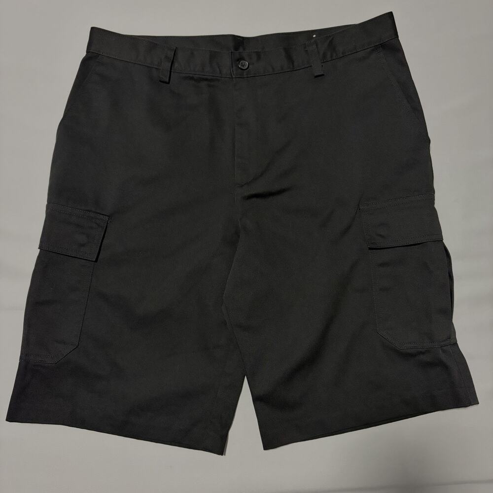 Edwards Men's Cargo Shorts Work Uniform 34x10 Woven Black Casual New